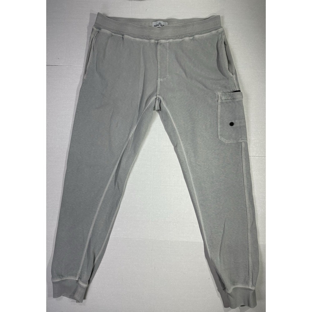 Stone Island Gray Cargo Jogger Sweatpants Men's XL Made in Tunisia Certilogo